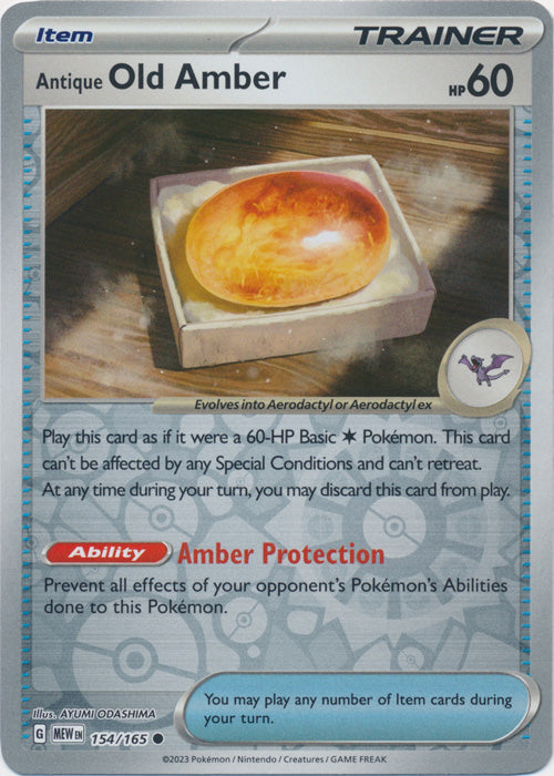 Antique Old Amber - 154/165 - Common - Reverse Holo available at 401 Games Canada