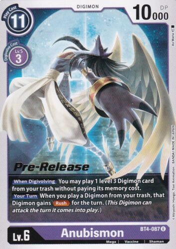 Anubismon (Prerelease Promo) - BT4-087 - Uncommon available at 401 Games Canada