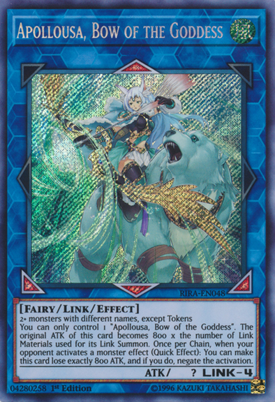 Apollousa, Bow of the Goddess - RIRA-EN048 - Secret Rare - 1st Edition available at 401 Games Canada