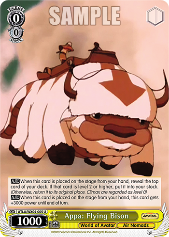 Appa: Flying Bison - ATLA/WX04-E005 - Uncommon available at 401 Games Canada