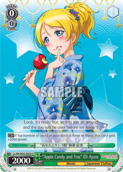"Apple Candy and You" Eli Ayase - LL/EN-W02-E020 - Uncommon available at 401 Games Canada
