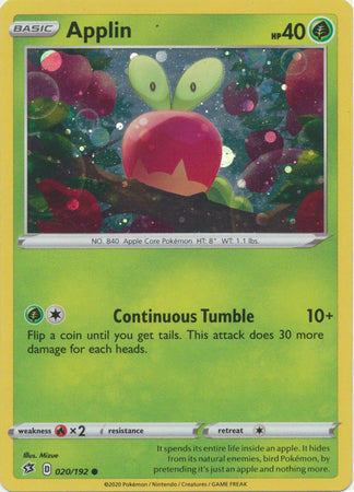 Applin - 020/192 - Alternate Holo - Promo available at 401 Games Canada