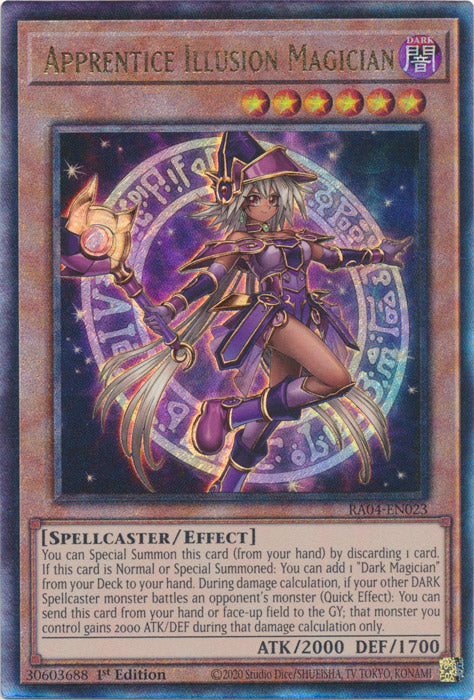 Apprentice Illusion Magician (PUR) - RA04-EN023 - Prismatic Ultimate Rare - 1st Edition