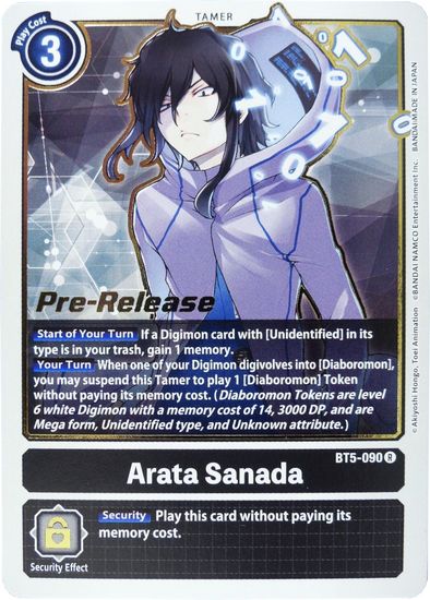 Arata Sanada (Prerelease Promo) - BT5-090 - Rare available at 401 Games Canada