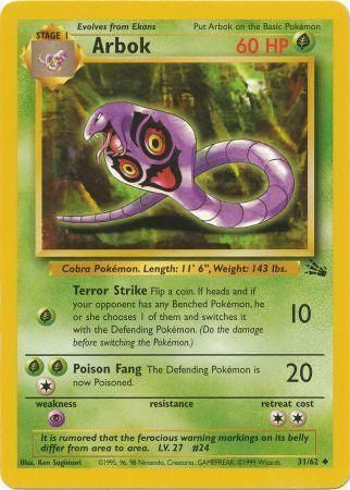 Arbok - 31/62 - Uncommon - Unlimited available at 401 Games Canada