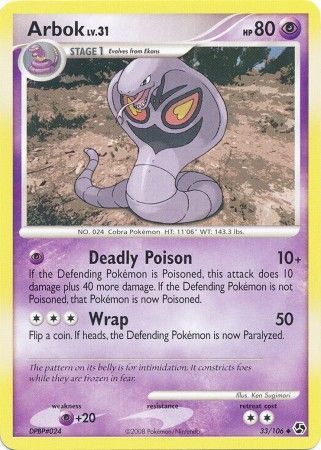 Arbok - 33/106 - Uncommon available at 401 Games Canada