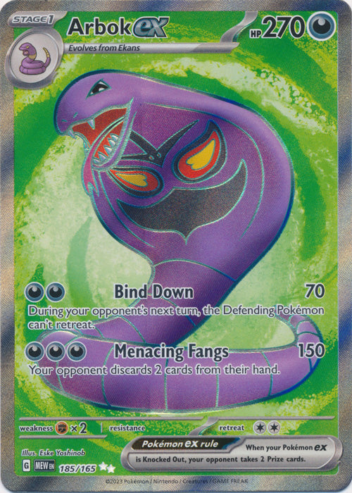 Arbok ex - 185/165 - Full Art Ultra Rare available at 401 Games Canada