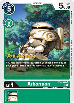 Arbormon (Prerelease Promo) - BT6-049 - Uncommon available at 401 Games Canada