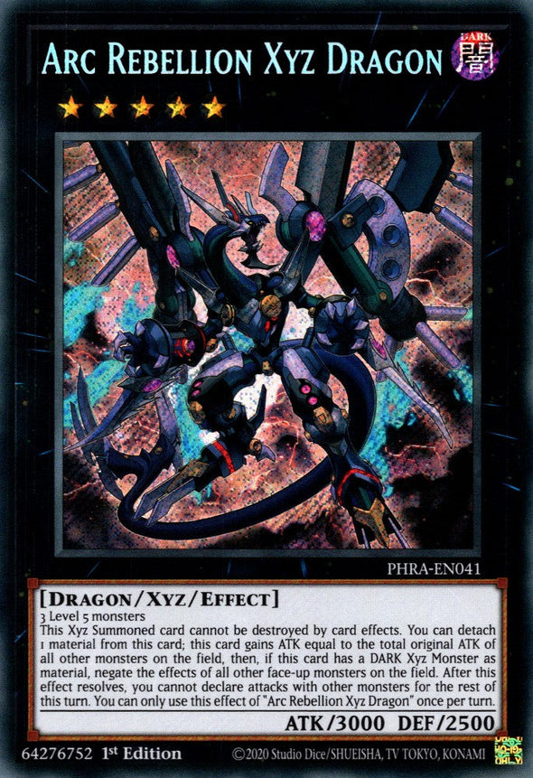 Arc Rebellion Xyz Dragon - PHRA-EN041 - Secret Rare - 1st Edition available at 401 Games Canada