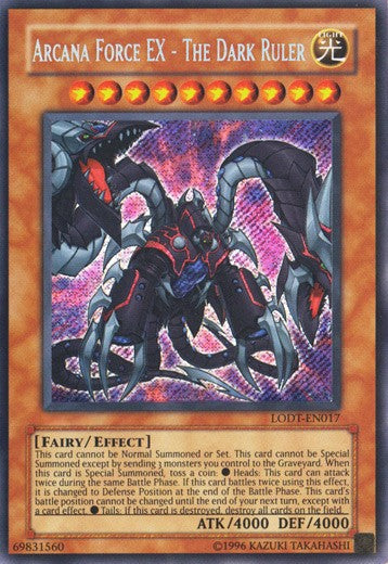 Arcana Force EX - The Dark Ruler - LODT-EN017 - Secret Rare - Unlimited available at 401 Games Canada