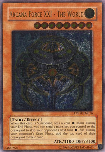 401 Games Canada - Arcana Force XXI - The World - LODT-EN016 - Ultimate Rare - Unlimited Worldwide 401 Games Canada - Arcana Force XXI - The World - LODT-EN016 - Ultimate Rare - Unlimited Worldwide