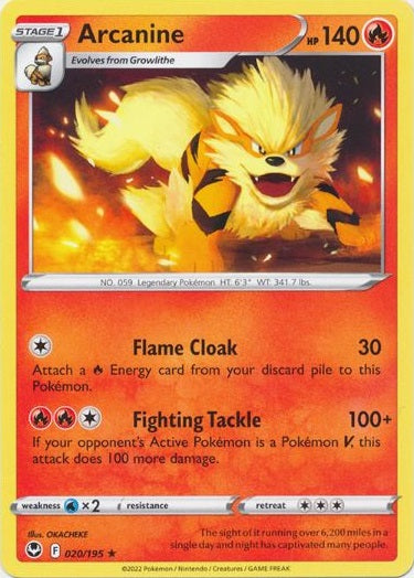 Arcanine - 020/195 - Rare available at 401 Games Canada