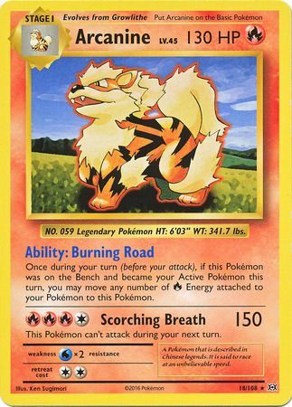 Arcanine - 18/108 - Rare available at 401 Games Canada