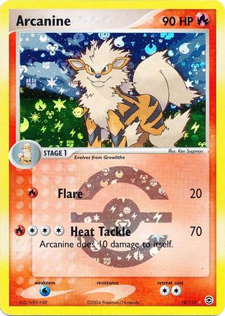 Arcanine - 18/112 - Rare - Reverse Holo available at 401 Games Canada
