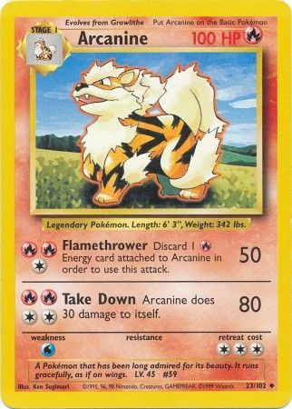 Arcanine - 23/102 - Uncommon - Unlimited available at 401 Games Canada