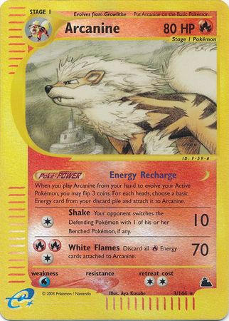 Arcanine - 3/144 - Rare - Reverse Holo available at 401 Games Canada