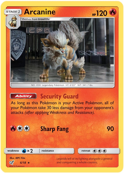 Arcanine - 6/18 - Holo Rare available at 401 Games Canada