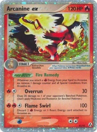 Arcanine ex - 83/92 - Ultra Rare available at 401 Games Canada