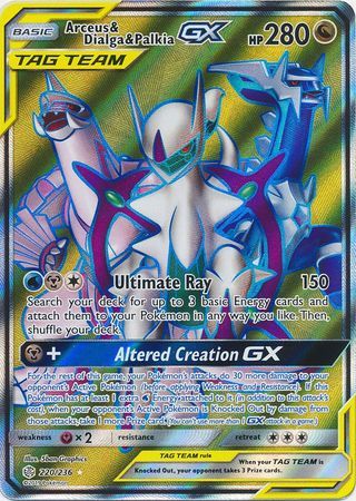 Arceus & Dialga & Palkia GX - 220/236 - Full Art Ultra Rare available at 401 Games Canada