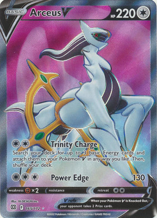 Arceus V - 165/172 - Full Art Ultra Rare available at 401 Games Canada