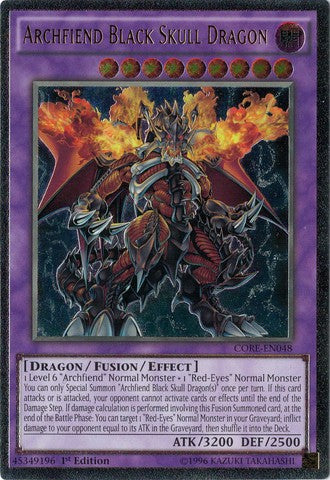 Archfiend Black Skull Dragon - CORE-EN048 - Ultimate Rare - 1st Edition available at 401 Games Canada