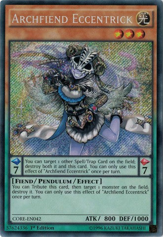 Archfiend Eccentrick - CORE-EN042 - Secret Rare - 1st Edition available at 401 Games Canada