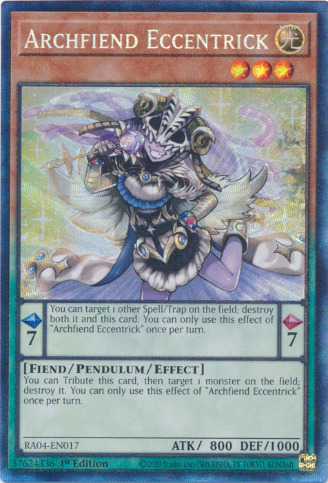 Archfiend Eccentrick (PCR) - RA04-EN017 - Prismatic Collector's Rare - 1st Edition