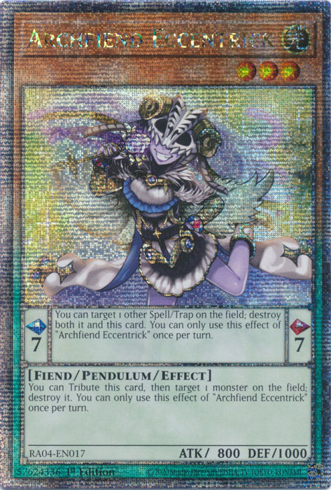 Archfiend Eccentrick - RA04-EN017 - Quarter Century Secret Rare - 1st Edition
