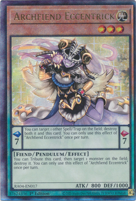 Archfiend Eccentrick (PUR) - RA04-EN017 - Prismatic Ultimate Rare - 1st Edition