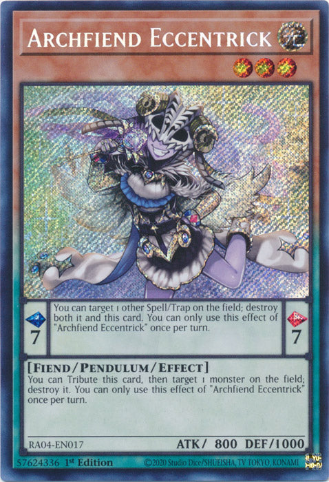 Archfiend Eccentrick (Secret Rare) - RA04-EN017 - Secret Rare - 1st Edition