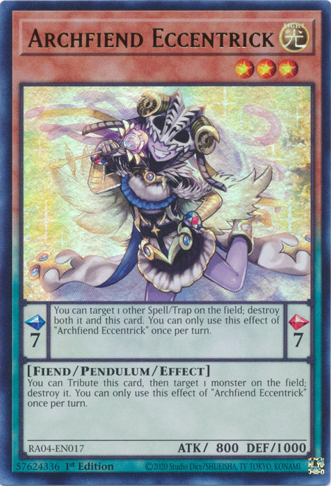 Archfiend Eccentrick (UR) - RA04-EN017 - Ultra Rare - 1st Edition