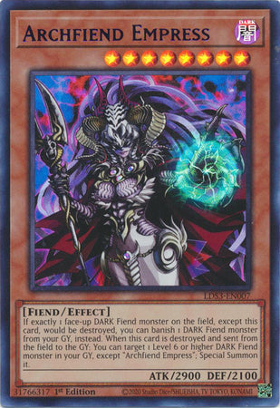 Archfiend Empress (Blue) - LDS3-EN007 - Ultra Rare - 1st Edition available at 401 Games Canada