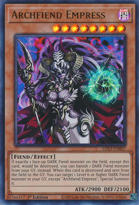 Archfiend Empress - LDS3-EN007 - Ultra Rare - 1st Edition available at 401 Games Canada