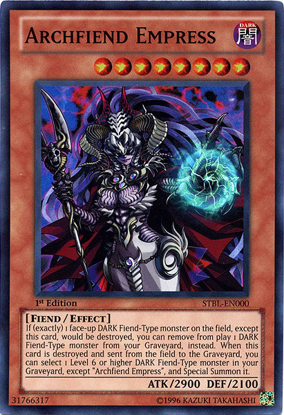 Archfiend Empress - STBL-EN000 - Super Rare - 1st Edition available at 401 Games Canada