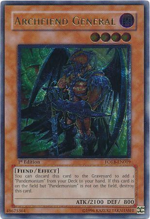 Archfiend General - FOTB-EN019 - Ultimate Rare - 1st Edition available at 401 Games Canada