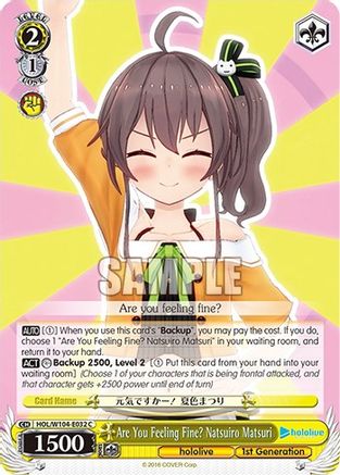 Are You Feeling Fine? Natsuiro Matsuri - HOL/W104-E032C - Common available at 401 Games Canada