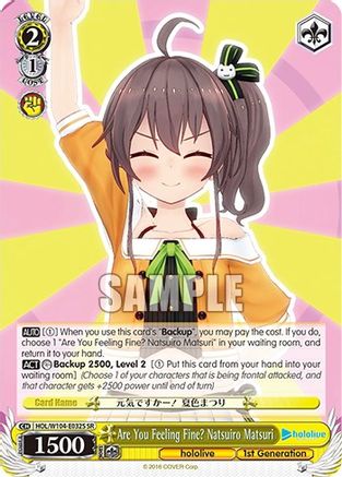 Are You Feeling Fine? Natsuiro Matsuri (SR) - HOL/W104-E032S - Super Rare available at 401 Games Canada