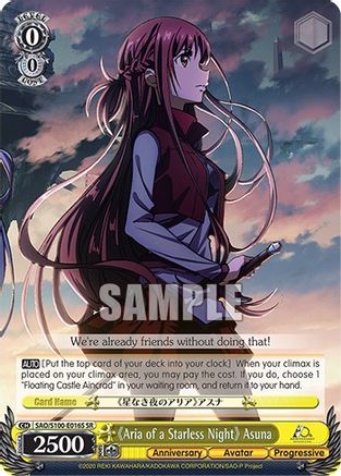 "Aria of a Starless Night" Asuna (SR) - SAO/S100-E016S - Super Rare available at 401 Games Canada