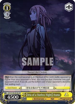 [Aria of a Starless Night] Asuna (SR) - SAO/S100-E018S - Super Rare available at 401 Games Canada