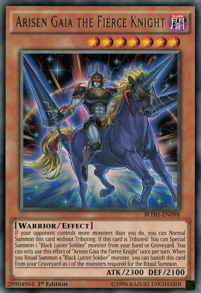 Arisen Gaia the Fierce Knight - BOSH-EN098 - Rare - 1st Edition available at 401 Games Canada