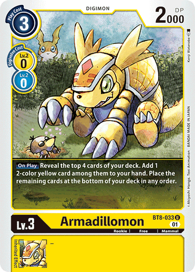 Armadillomon - BT8-033 - Uncommon available at 401 Games Canada