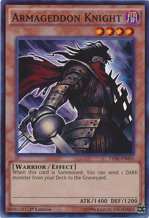 Armageddon Knight - THSF-EN035 - Super Rare - 1st Edition available at 401 Games Canada