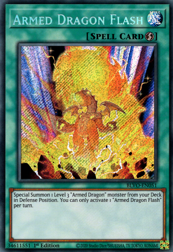 Armed Dragon Flash - BLVO-EN051 - Secret Rare - 1st Edition available at 401 Games Canada