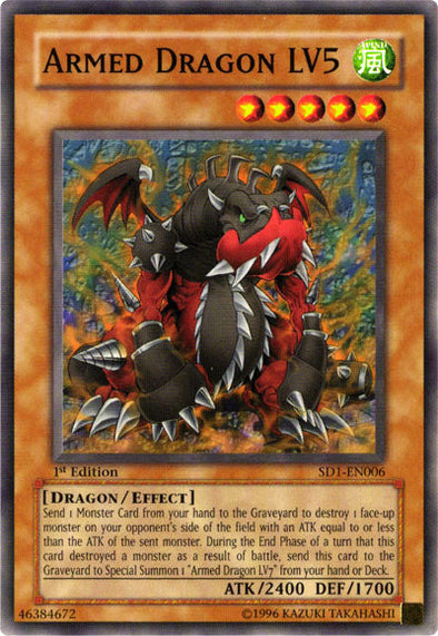 Armed Dragon LV5 - SD1-EN006 - Common - 1st Edition available at 401 Games Canada