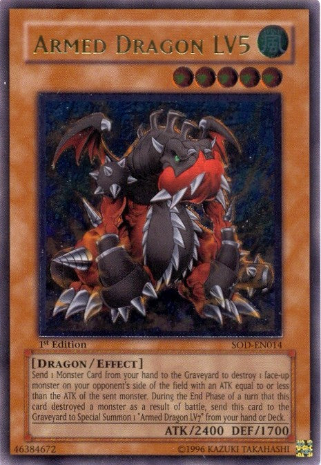Armed Dragon LV5 - SOD-EN014 - Ultimate Rare - 1st Edition available at 401 Games Canada