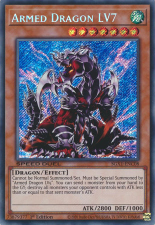 Armed Dragon LV7 - SGX1-ENC08 - Secret Rare - 1st Edition available at 401 Games Canada