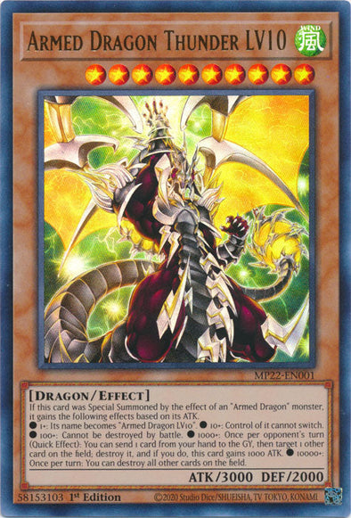 Armed Dragon Thunder LV10 - MP22-EN001 - Ultra Rare - 1st Edition available at 401 Games Canada