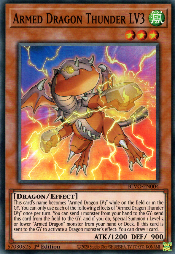 Armed Dragon Thunder LV3 - BLVO-EN004 - Super Rare - 1st Edition available at 401 Games Canada