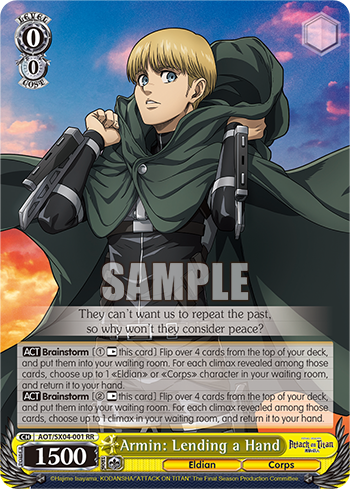 Armin: Lending a Hand - AOT/SX04-E001 - Double Rare available at 401 Games Canada