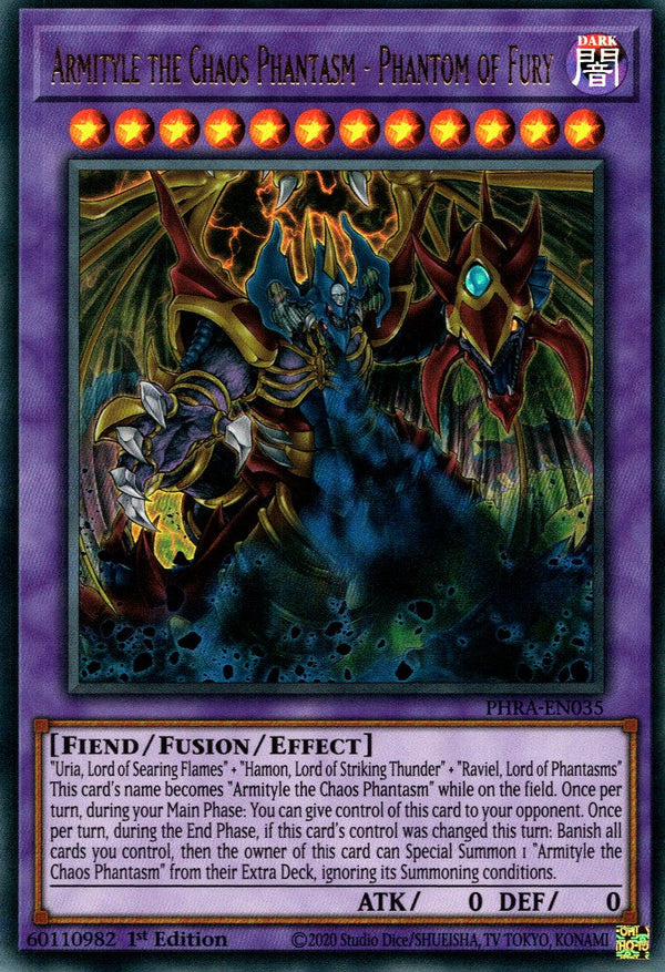 Armityle the Chaos Phantasm - Phantom of Fury - PHRA-EN035 - Ultra Rare - 1st Edition available at 401 Games Canada